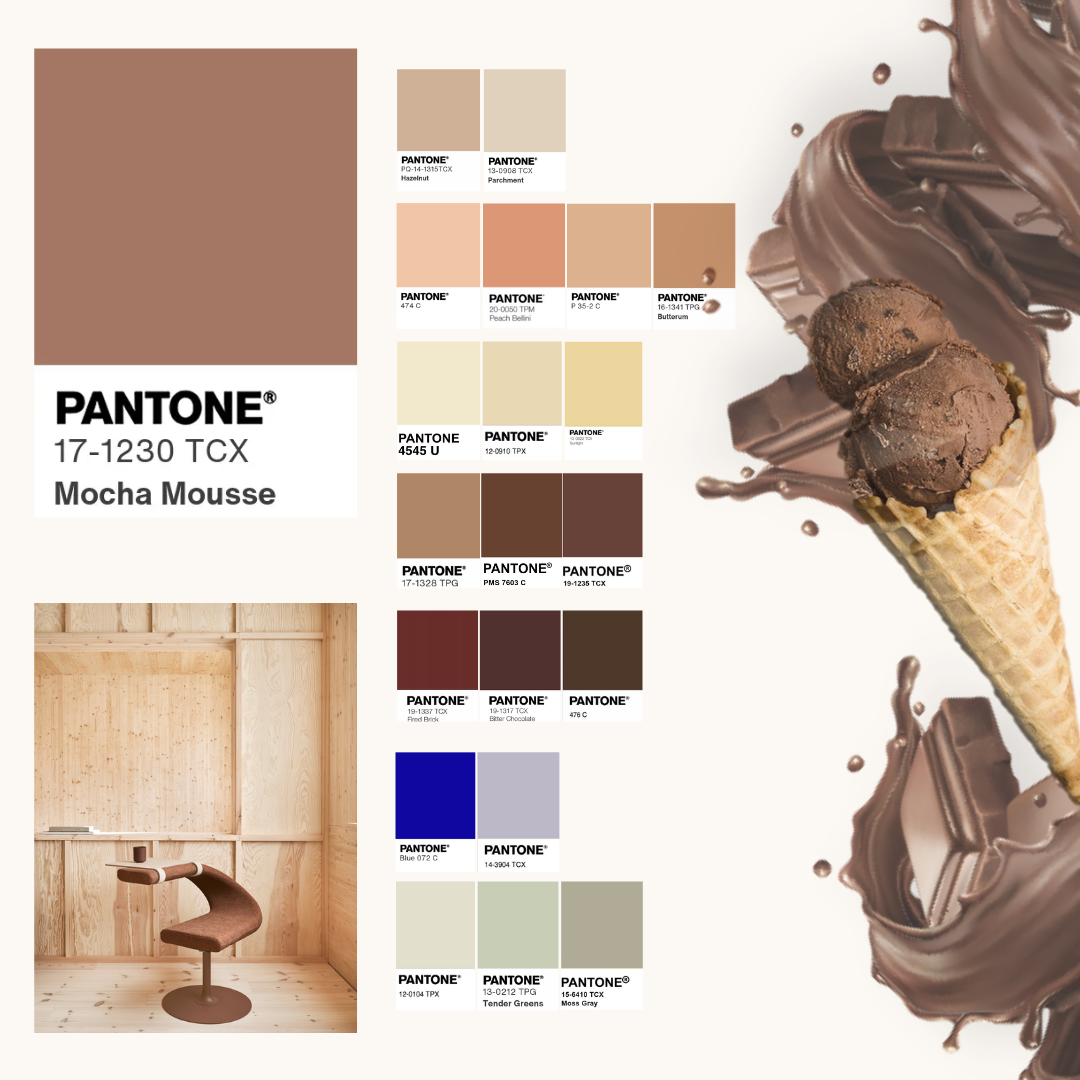 2025 års trendkulör; Mocha Mousse